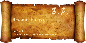 Brauer Petra névjegykártya