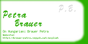 petra brauer business card